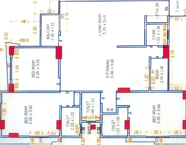 3 BHK Flat in Ved Viviana Flats in Pal, Surat - Image 820058