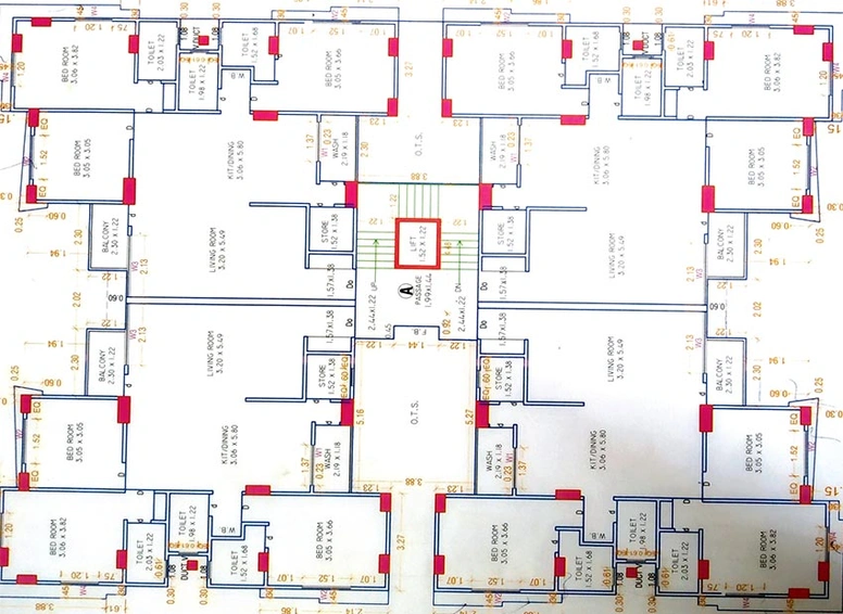 Floor Plan of Ved Viviana Flats in Pal, Surat - Image 180999