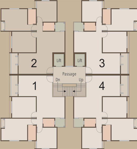 Floor Plan of Kanha Kuber City in Dabhoi Road, Vadodara - Image 185204