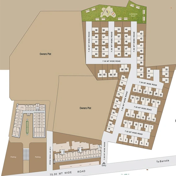 Master Plan of Kanha Kuber City in Dabhoi Road, Vadodara - Image 185205