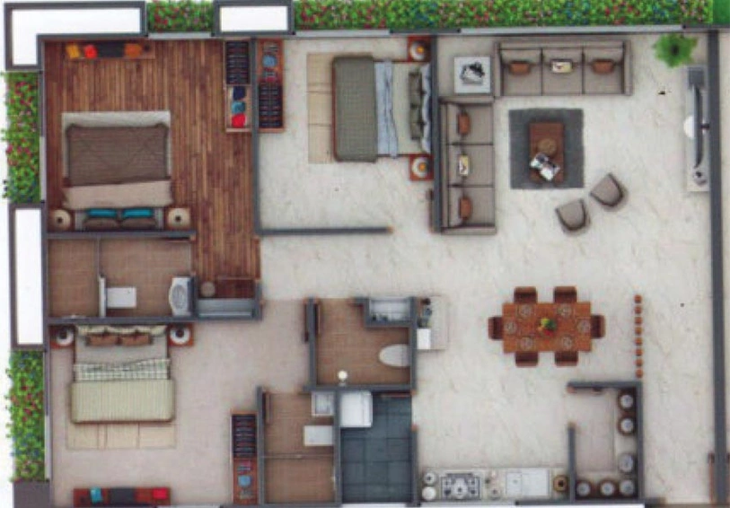 3 BHK Flat in Someshwar Rivoli Heights in Vesu, Surat - Image 818950
