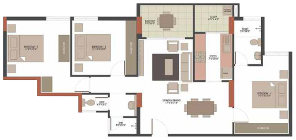 3 BHK Flat in Ukn Belvedere in Devanahalli, Bangalore - Image 681709