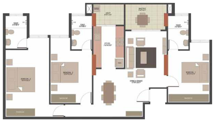 3 BHK Flat in Ukn Belvedere in Devanahalli, Bangalore - Image 681710