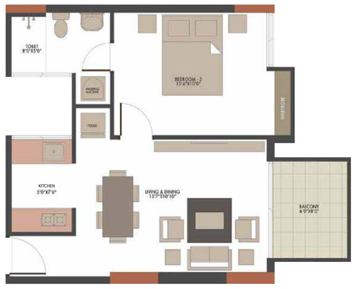 1 BHK Flat in Ukn Belvedere in Devanahalli, Bangalore - Image 681707