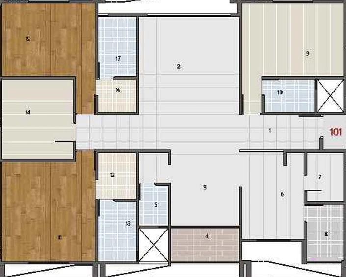 4 BHK Flat in Yashasvi Siddhi Elysees in Bhimrad, Surat - Image 819515