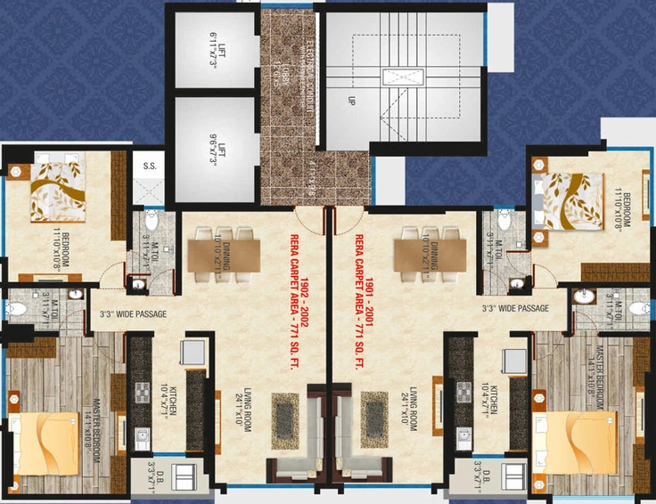 Floor Plan of Shivoham Avyukta Rajhans in Borivali West, Mumbai - Image 27920