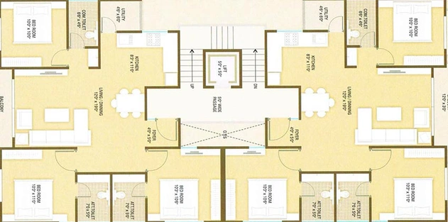 Floor Plan of Om Sai Pancham in Manjalpur, Vadodara - Image 194338