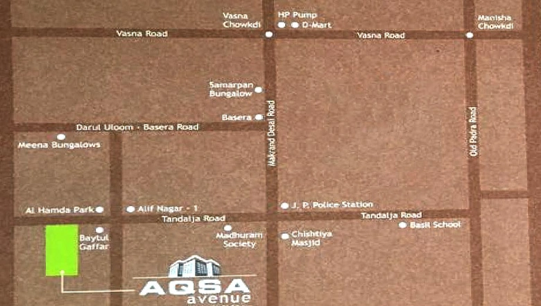 Location of Safi Aqsa Avenue in Tandalja, Vadodara - Image 182866