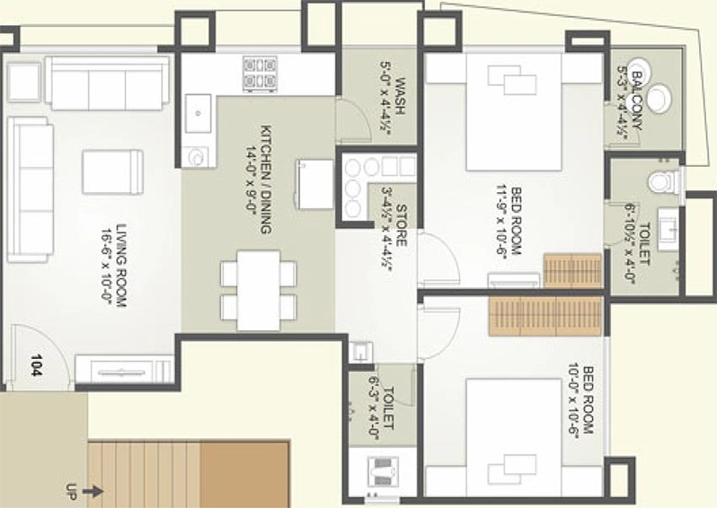 2 BHK Flat in Rameshwaram Greens in Althan, Surat - Image 818806