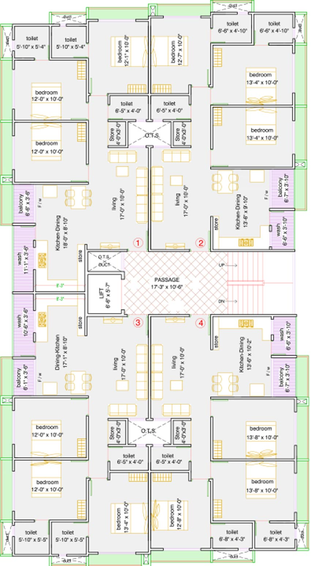 Floor Plan of Mahavir Dilip Exotica in New Maninagar, Ahmedabad - Image 99260