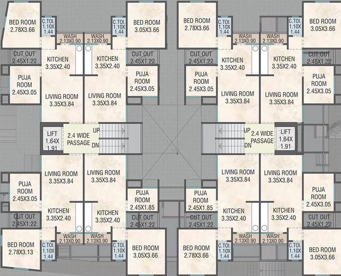 Floor Plan of Balaji Square in Vasna Road, Vadodara - Image 183551