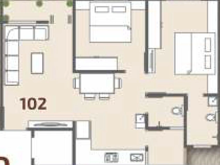 2 BHK Flat in Balkishor Apartments in Manjalpur, Vadodara - Image 820882