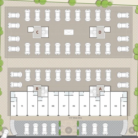 Master Plan of Balkishor Apartments in Manjalpur, Vadodara - Image 183565