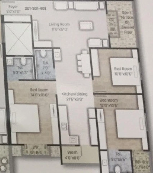 3 BHK Builder Floor in Balaji Exotica in Chhani, Vadodara - Image 820865