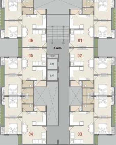 Floor Plan of Eshanya Skybreeze in Undera, Vadodara - Image 184640