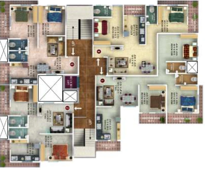 Floor Plan of Shri Sant Krishna Heights in Ganesh Peth, Nagpur - Image 167158