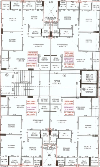 Floor Plan of Shree Vasant Enclave in Paldi, Ahmedabad - Image 98951