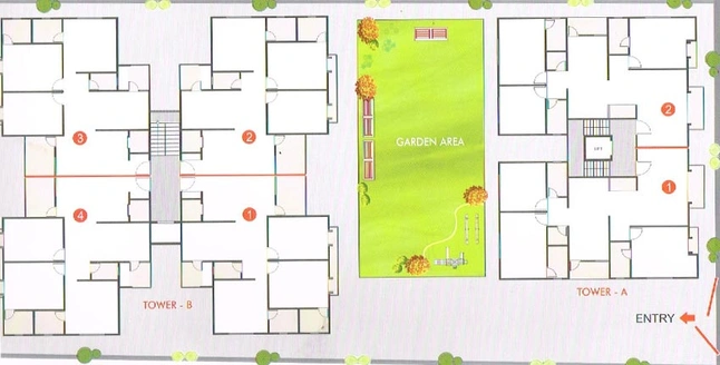 Master Plan of Shreeji Aaryas Goverdhan 2 in Gotri, Vadodara - Image 185021