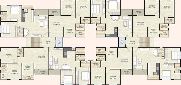 Floor Plan of Aries Ambrosia in Vasna Road, Vadodara - Image 184701