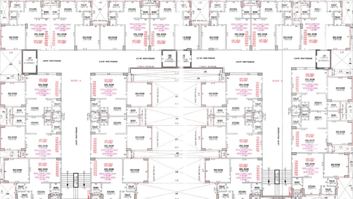 Floor Plan of Kush Vinayak Residency 2 in Vatva, Ahmedabad - Image 99200