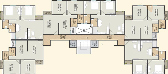 Floor Plan of Akhand Anantam Avenue in Chhani, Vadodara - Image 182749