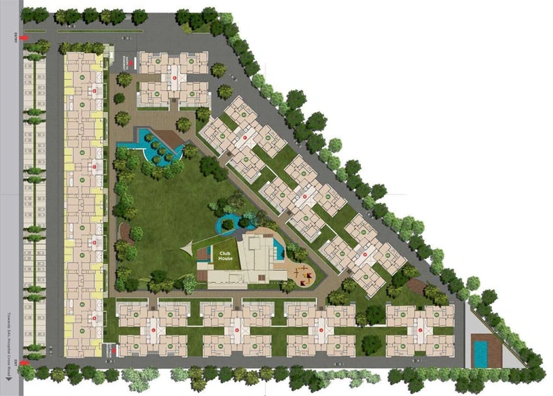 Master Plan of Ganesh Maple Tree Garden Homes in Memnagar, Ahmedabad - Image 99428