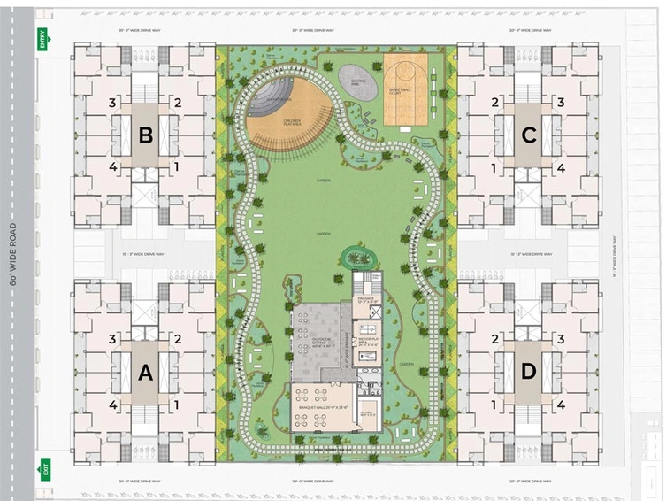 Master Plan of Ganesh Malabar Exotica in Tragad, Ahmedabad - Image 98996