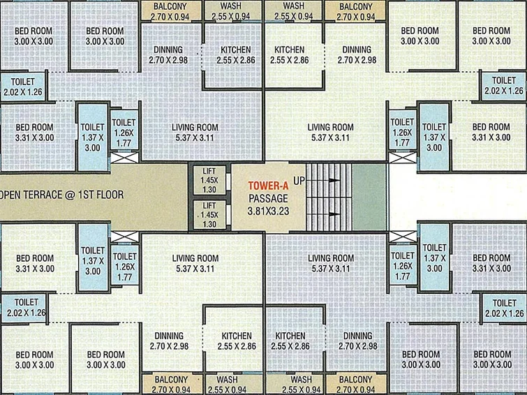 Floor Plan of Mistry Town in Fatehgunj, Vadodara - Image 186064