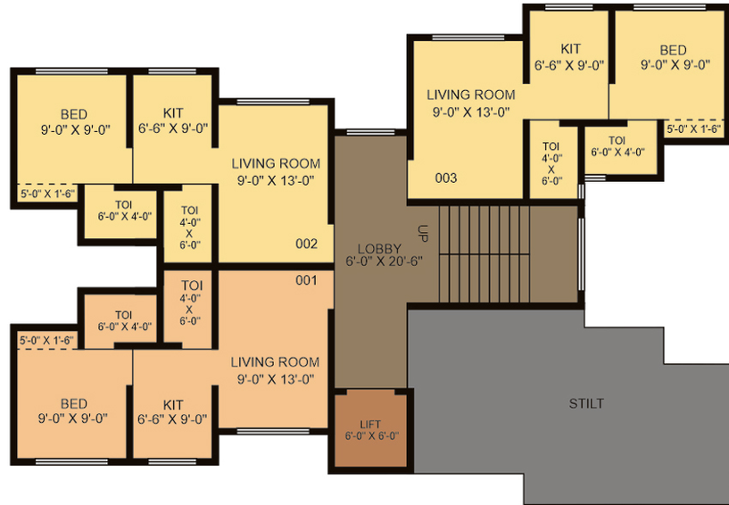 Floor Plan of Vidhi Om Sankulan in Saphale West, Palghar - Image 99065