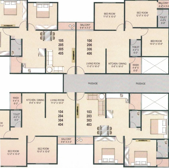 Floor Plan of Maadhav Elite in Bhayli Road, Vadodara - Image 185484