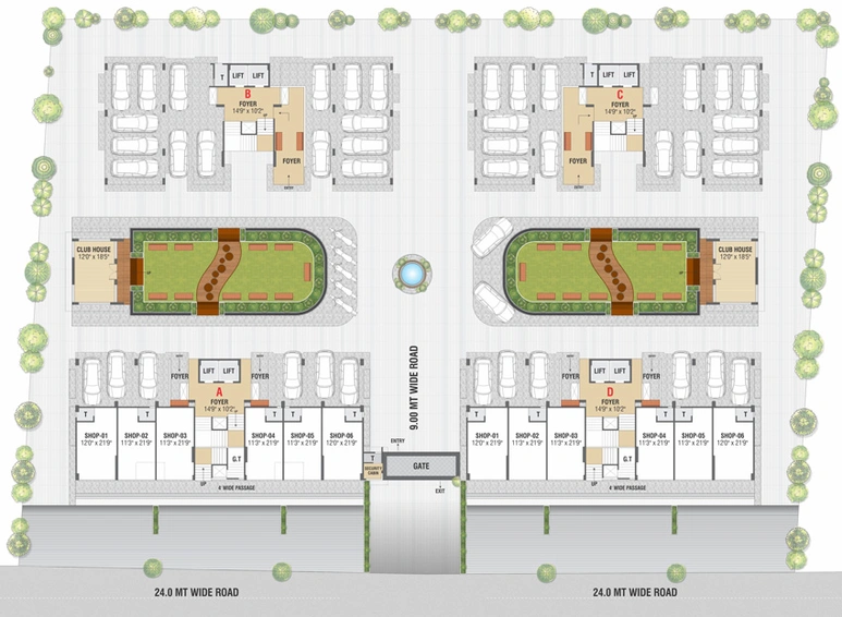 Master Plan of Shree Govindam Residency in Raysan, Gandhinagar - Image 99080