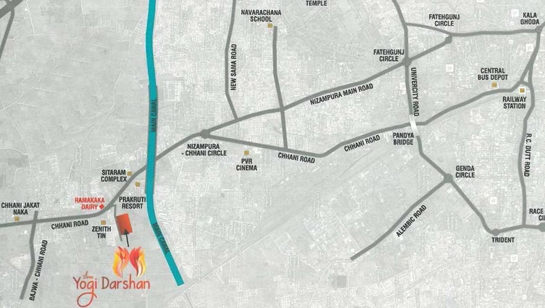 Location of Swami Shree Yogi Darshan Phase 2 in Chhani, Vadodara - Image 202458