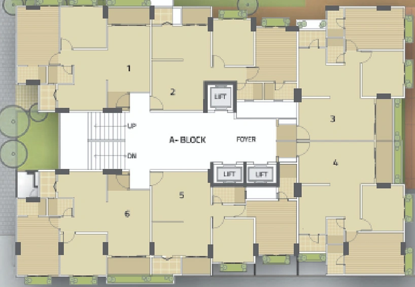 Floor Plan of Siddharth Xclusive in Sargasan, Gandhinagar - Image 99154