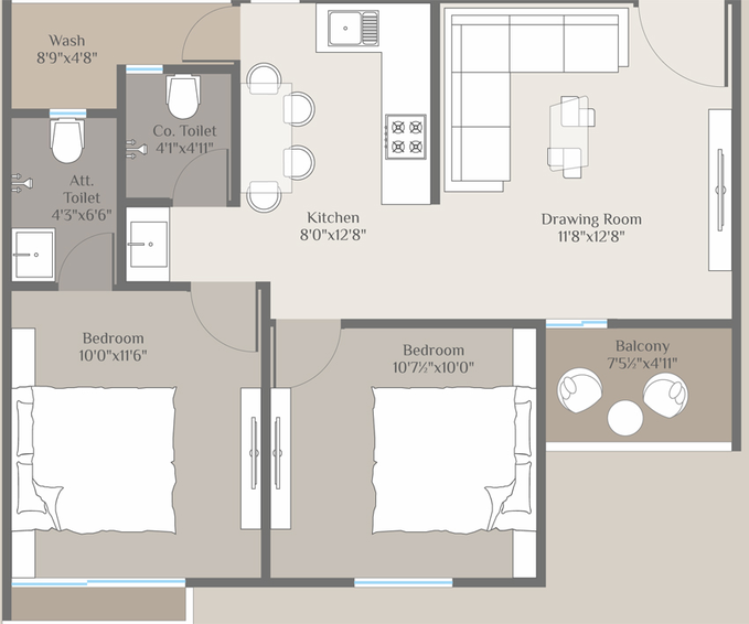 2 BHK Flat in Suvidha Shree Kapileshwar Dwelling in Harni, Vadodara - Image 815367