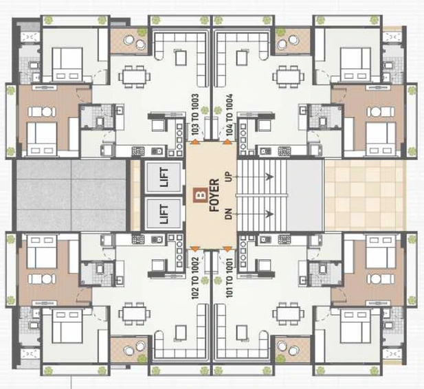 Floor Plan of Shree Ganesh Era in Sargasan, Gandhinagar - Image 99290