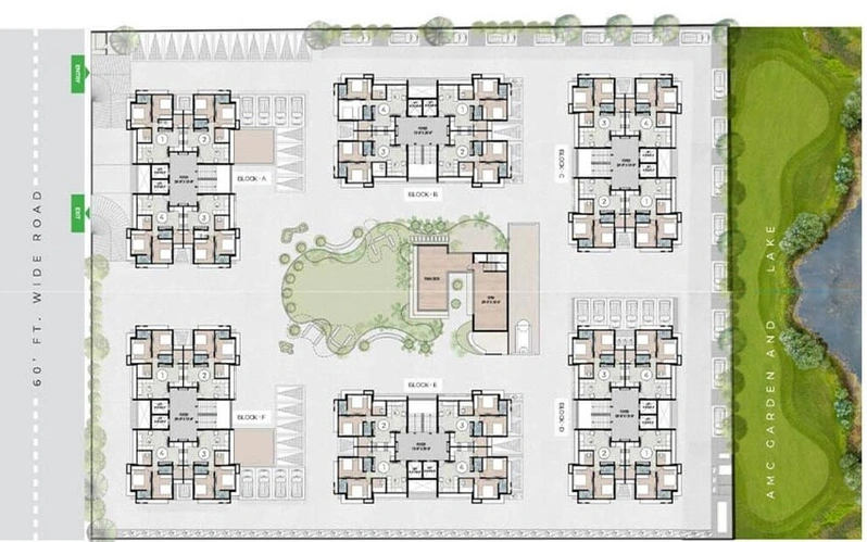 Master Plan of Ganesh Malabar County 3 in Tragad, Ahmedabad - Image 99446