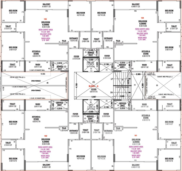Floor Plan of Dayasagar Aura in Nikol, Ahmedabad - Image 99813