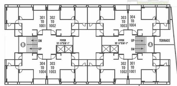 Floor Plan of Shikshapatri The Sky Court in Sargasan, Gandhinagar - Image 99320