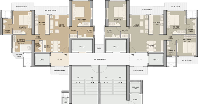 Floor Plan of Ruparel Palacio in Kandivali West, Mumbai - Image 27947