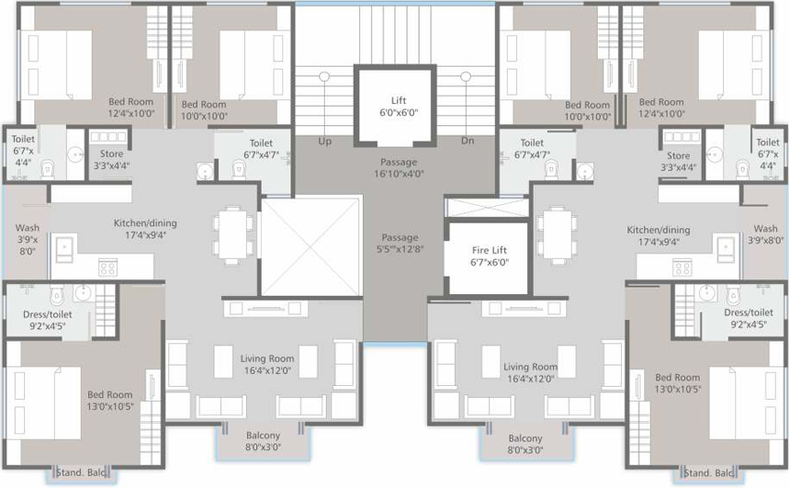 Floor Plan of Shakti Shivdhara City Centre in Bhayli Road, Vadodara - Image 99403