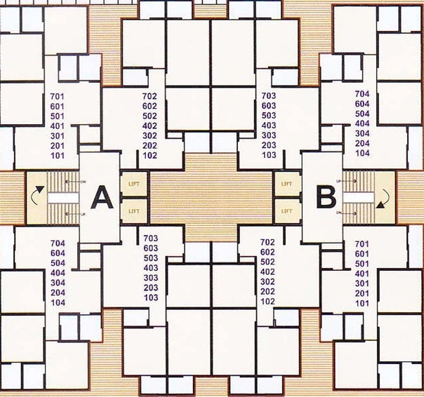 Floor Plan of Dwarkesh Nilkanth Avenue in Singarwa, Ahmedabad - Image 99365