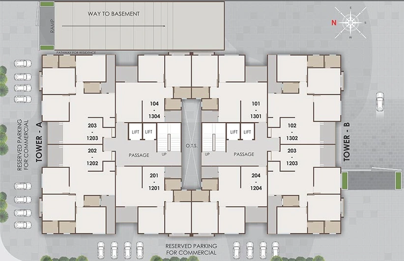 Master Plan of Shyamal Gajanan Heights in Manjalpur, Vadodara - Image 185169