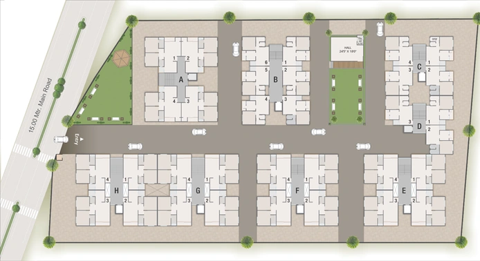Master Plan of Aarya Elegance in Bill, Vadodara - Image 99455