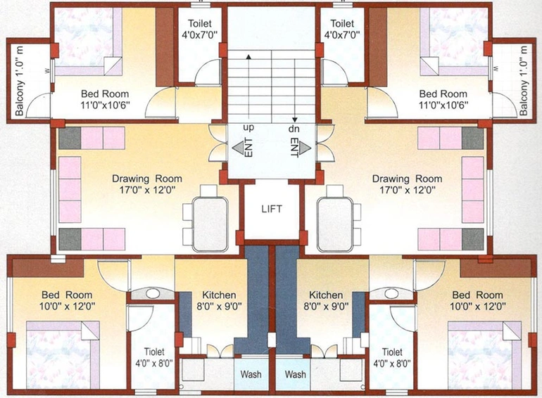 Floor Plan of Shivam Sai Dwarka Residency in Somalwada, Nagpur - Image 160211
