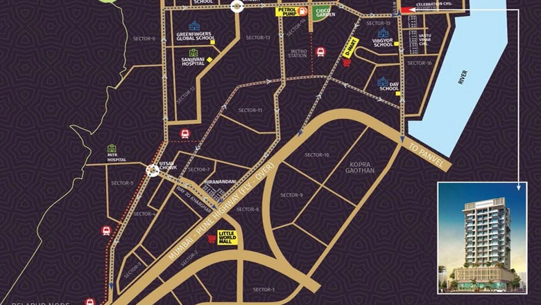 Location of Kasturi Damodarpriya in Kharghar, Navi Mumbai - Image 35349