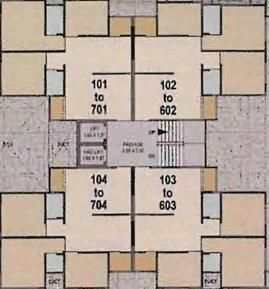 Floor Plan of Anant Param Bliss in Bill, Vadodara - Image 192521