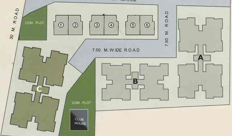 Master Plan of Meridian Indralok Apartment in Maneja, Vadodara - Image 186074