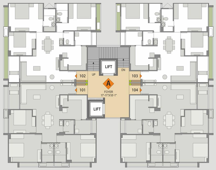 Floor Plan of Upasana Shreedhar Bhakti in Kudasan, Gandhinagar - Image 99698