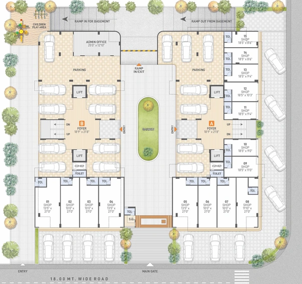 Master Plan of Yogi Platina in Sargasan, Gandhinagar - Image 99753
