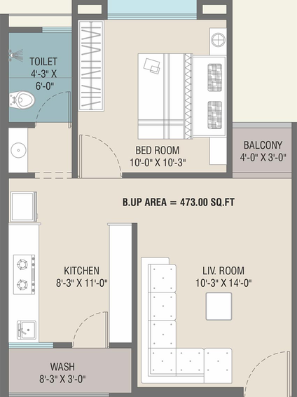 1 BHK Flat in Aadi Mannat Heights in Tandalja, Vadodara - Image 821519